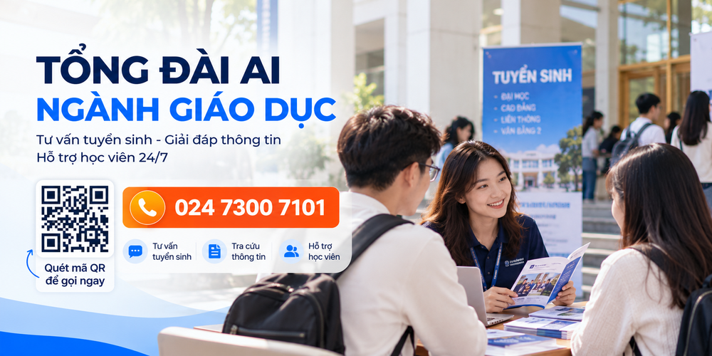 Tổng đài AI giáo dục tư vấn, gọi lại lead, đặt lịch và đồng bộ CRM.