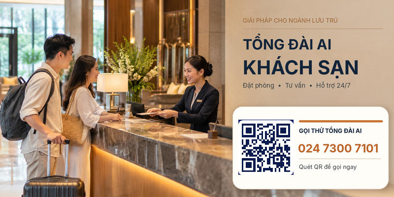 AI hỗ trợ tư vấn, đặt phòng và tiếp nhận yêu cầu trong kỳ lưu trú.