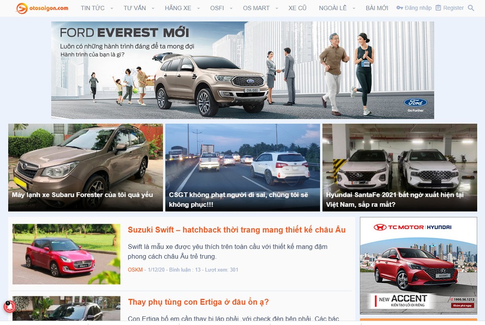 Top 10 trang web mua bán xe ô tô uy tín chất lượng nhất Việt Nam