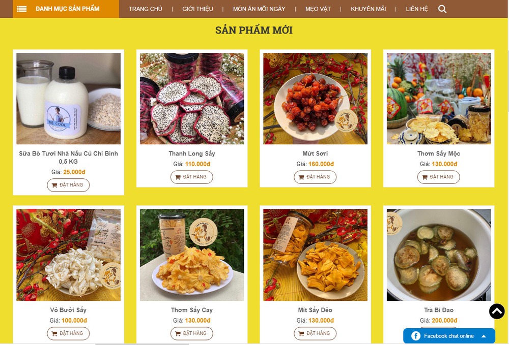 trang web thực phẩm sạch