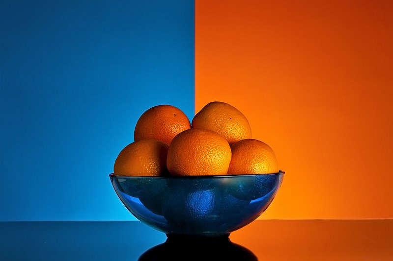 Cặp màu tương phản cam - xanh dương thể hiện sự tươi mới, năng động cho website 