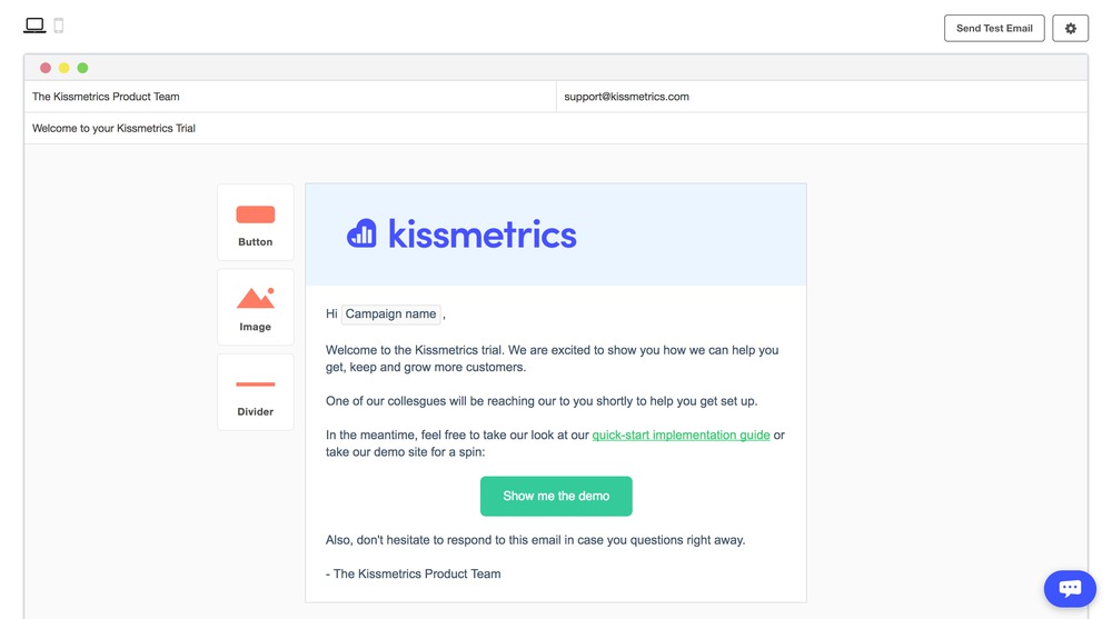 Công cụ phân tích website miễn phí Kissmetrics