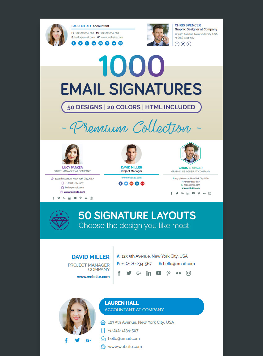 1200 mẫu chữ ký email cá nhân đẹp, thiết kế chuẩn