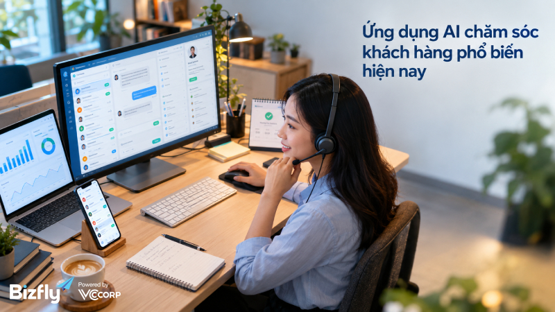 Ứng dụng AI chăm sóc khách hàng phổ biến hiện nay