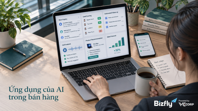 Ứng dụng của AI trong bán hàng