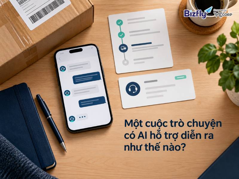 Một cuộc trò chuyện có AI hỗ trợ diễn ra như thế nào?