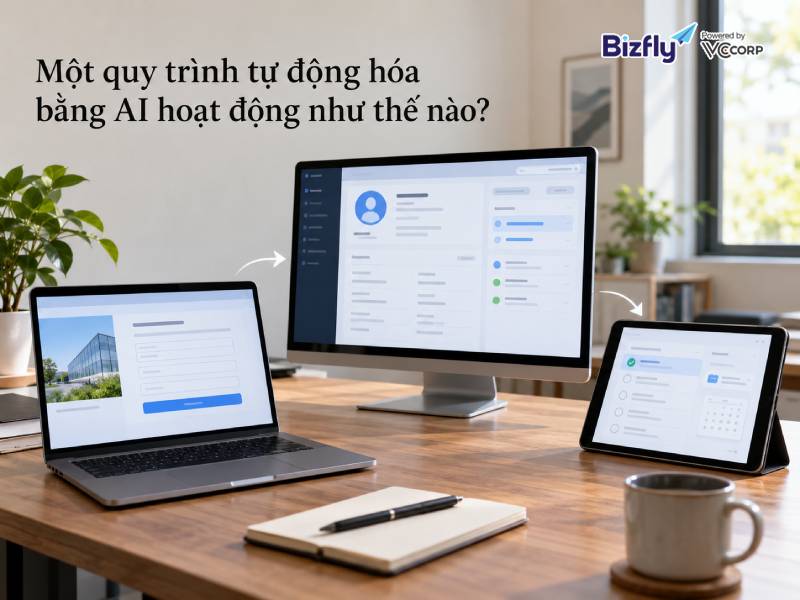 Một quy trình tự động hóa bằng AI hoạt động như thế nào?