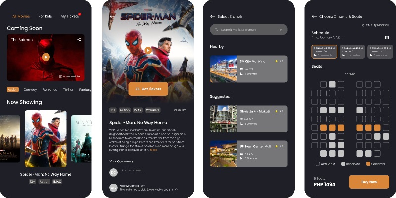 Tính năng cần có của app đặt vé xem phim