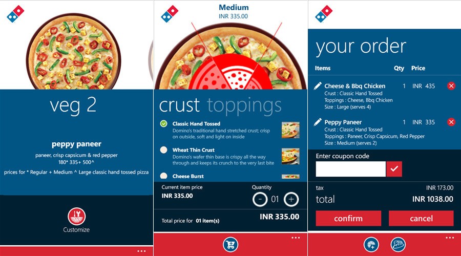 Ứng dụng Domino’s Pizza