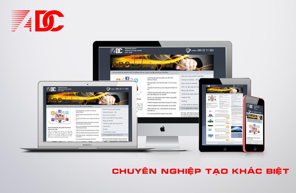 Việt Nam ADC là đơn vị thiết kế website được nhiều chuyên gia công nghệ đánh giá cao về chất lượng. 