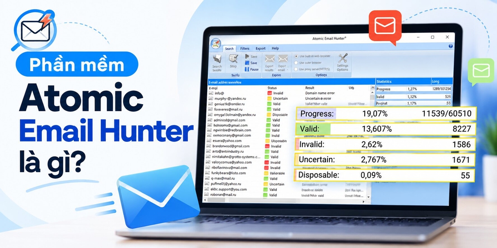 Phần mềm Atomic Email Hunter là gì và giao diện thu thập địa chỉ email