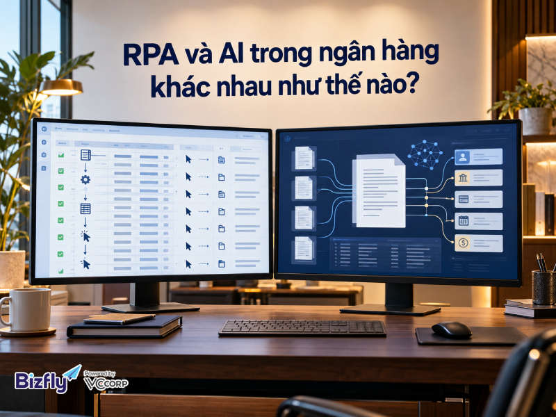 RPA và AI trong ngân hàng khác nhau như thế nào?