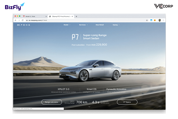 Mẫu thiết kế website showroom ô tô ấn tượng, chuyên nghiệp