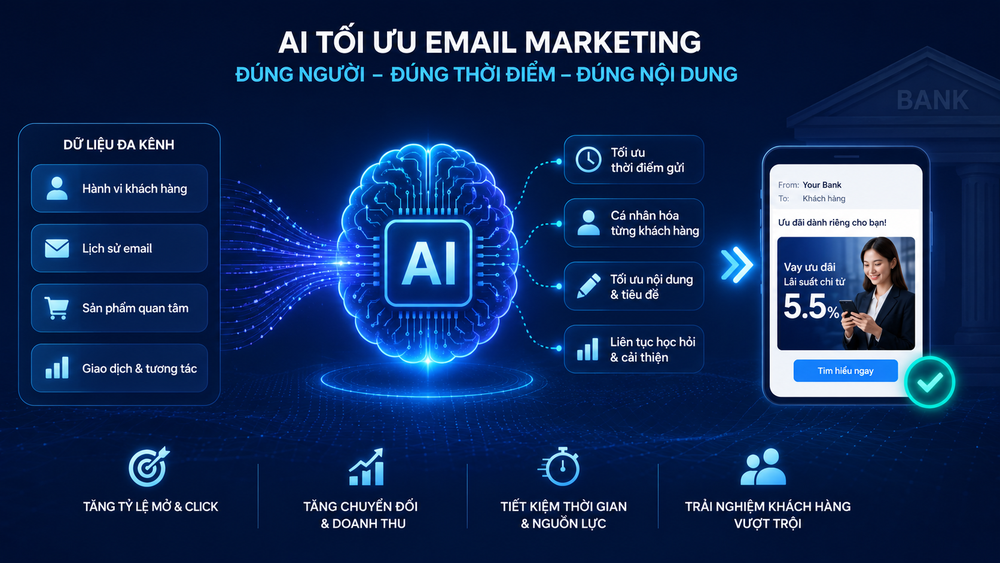 AI cá nhân hóa giúp email đúng người, đúng thời điểm