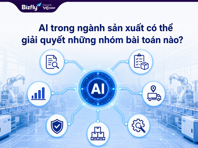 AI có thể hỗ trợ nhiều nhóm nghiệp vụ khác nhau trong vận hành sản xuất.