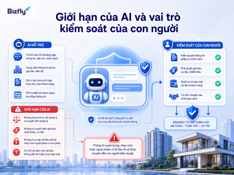 AI hỗ trợ vận hành, nhưng các quyết định nhạy cảm vẫn cần con người kiểm soát.