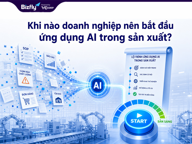 Doanh nghiệp nên bắt đầu từ use case rõ dữ liệu, dễ đo hiệu quả và có tác động vận hành.