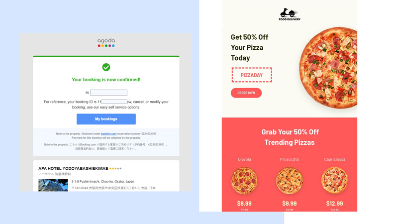 Mẫu email marketing của khách sạn và nhà hàng