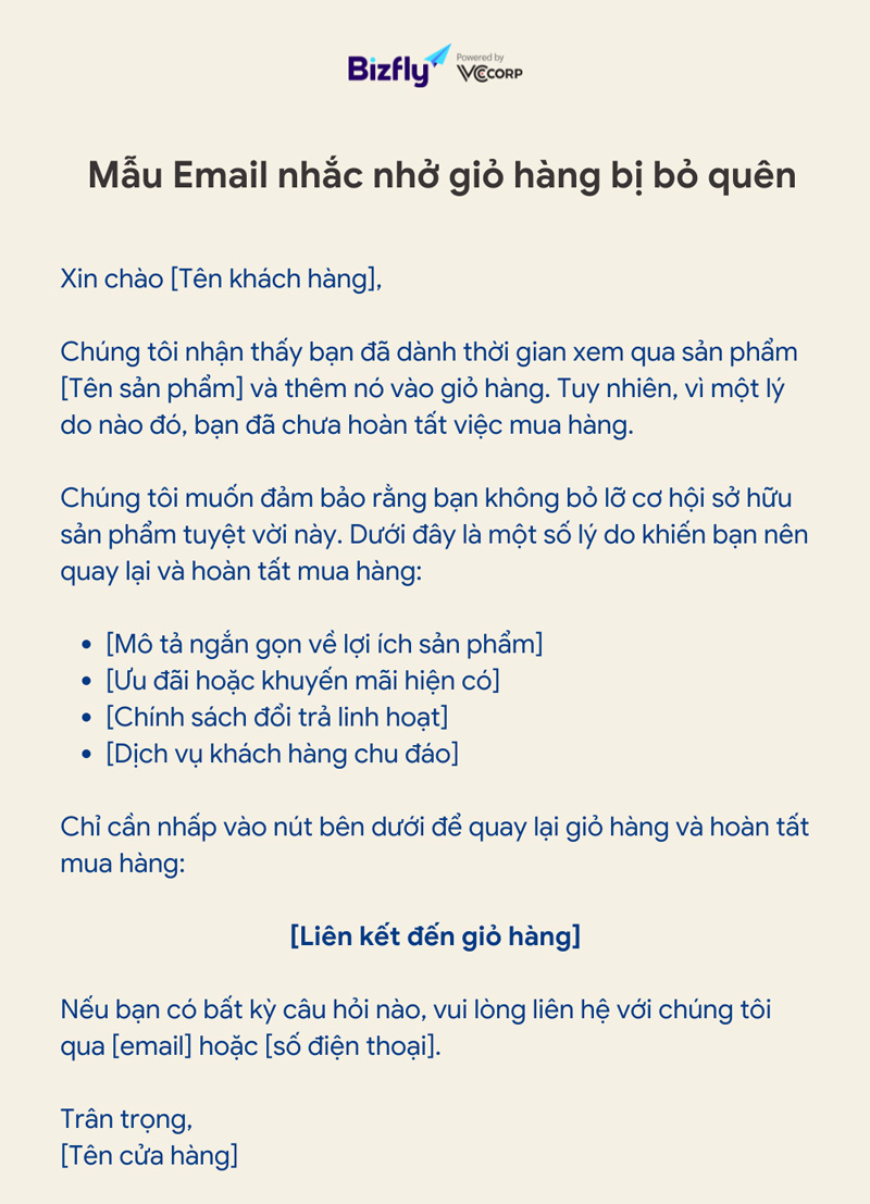 Mẫu email marketing chốt sale, giới thiệu sản phẩm/dịch vụ