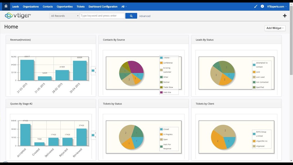 phần mềm crm vtiger crm