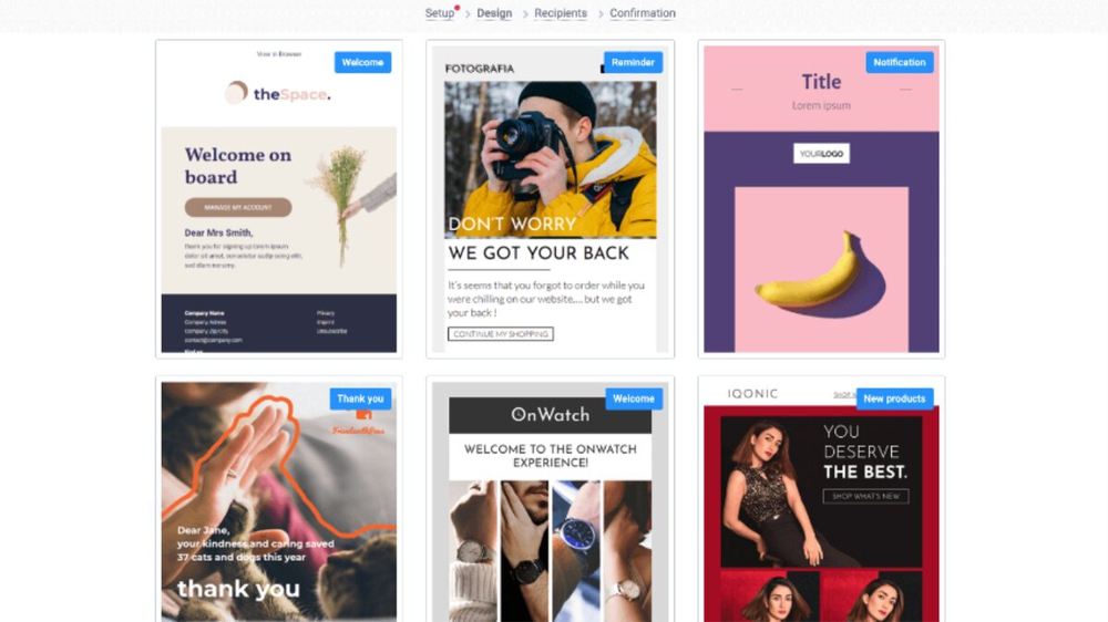 Thư viện mẫu email của Sendinblue (Brevo)