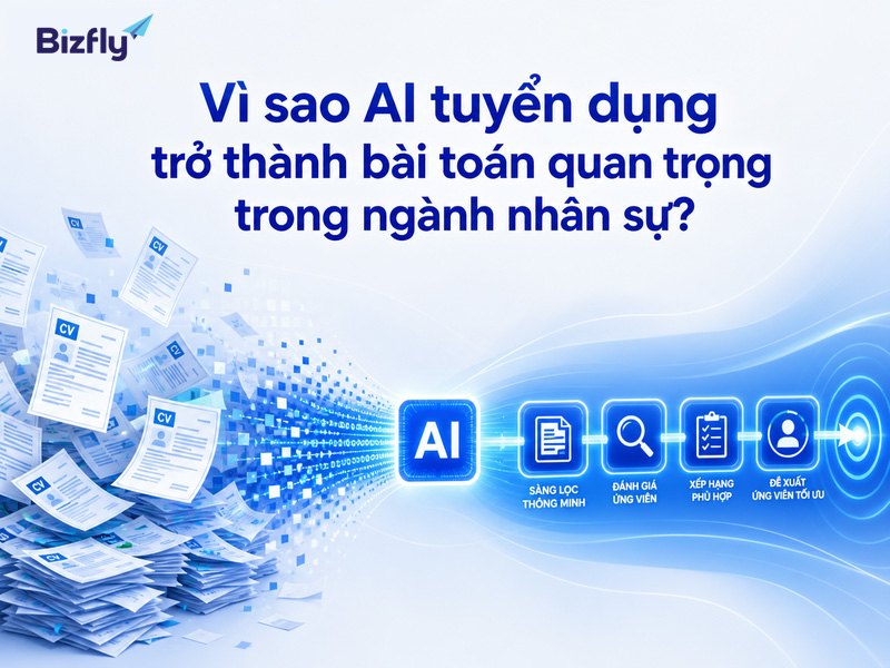 AI giúp HR chuyển từ xử lý CV phân tán sang quy trình tuyển dụng có dữ liệu rõ ràng hơn.