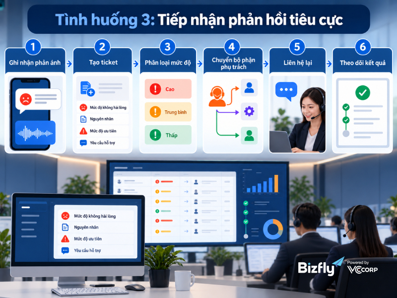 Tình huống 3: Tiếp nhận phản hồi tiêu cực