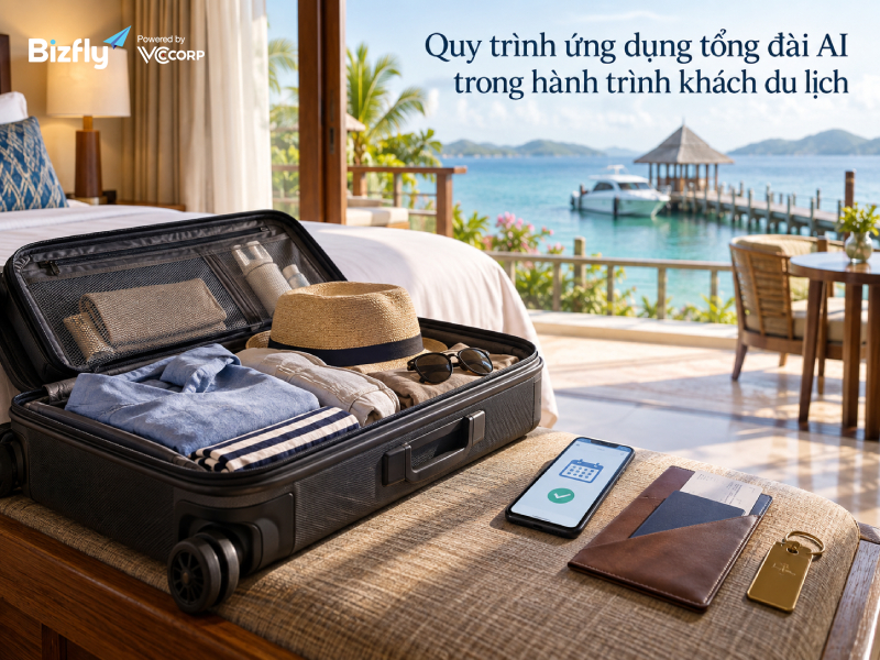 Quy trình ứng dụng tổng đài AI trong hành trình khách du lịch
