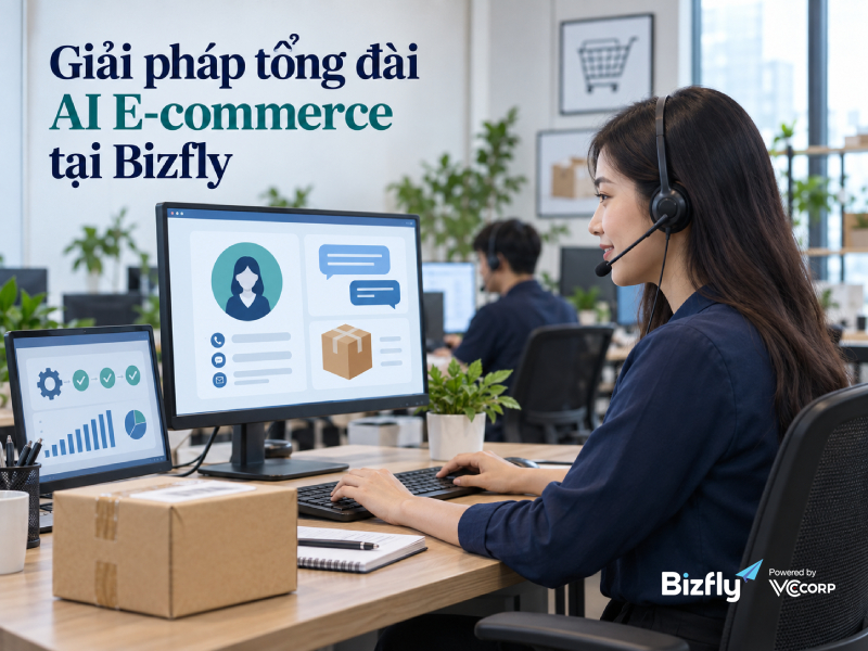 Giải pháp tổng đài AI E-commerce tại Bizfly