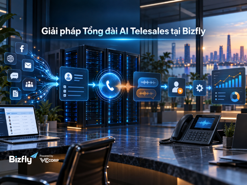Giải pháp Tổng đài AI Telesales tại Bizfly