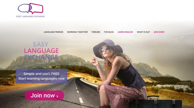 Easy Language Exchange - Trang web học tiếng anh miễn phí