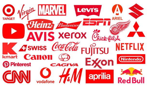 Sự rực rỡ, tràn đầy năng lượng của màu đỏ phù hợp ngành thời trang, giải trí và thực phẩm